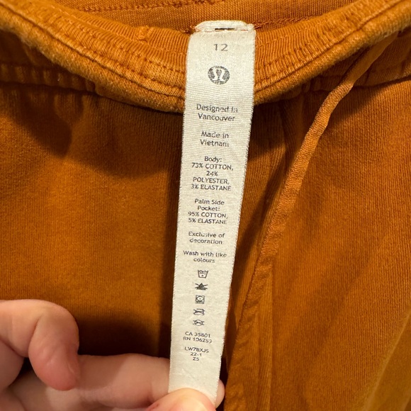 Lululemon Burnt Orange Shorts Size 12 - Picture 6 of 10